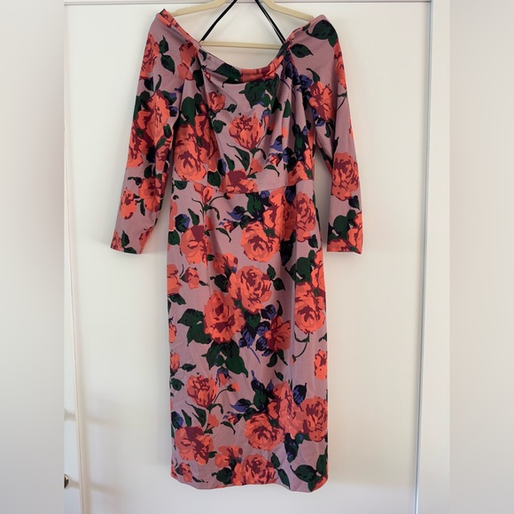 NWT Hope for Flowers by Tracy Reese Off Shoulder Sheath Dress, size L - Picture 3 of 11